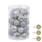 Julekugler Slvfarvet Plastik Skinne 12,5 x 12,5 x 27 cm (27 enheder) #5