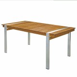 Spisebord Norah 220 x 100 x 74 cm Tr Rustfrit stl #1
