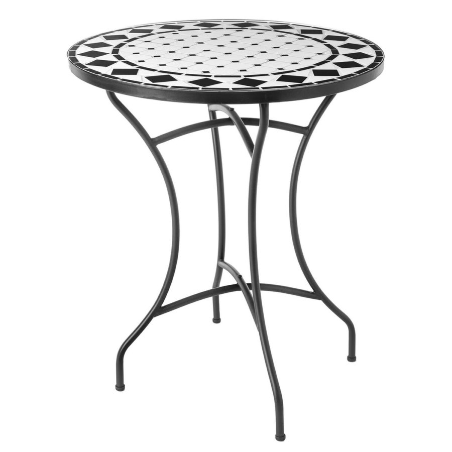 Sofabord Delfos Hvid Sort 60 x 60 x 72 cm #1