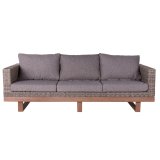 Havesofa Patsy Gr� Aluminium Spanskr�r Akacie 220 x 89 x 64,50 cm #1