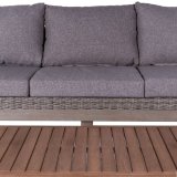Havesofa Patsy Gr� Aluminium Spanskr�r Akacie 220 x 89 x 64,50 cm #3