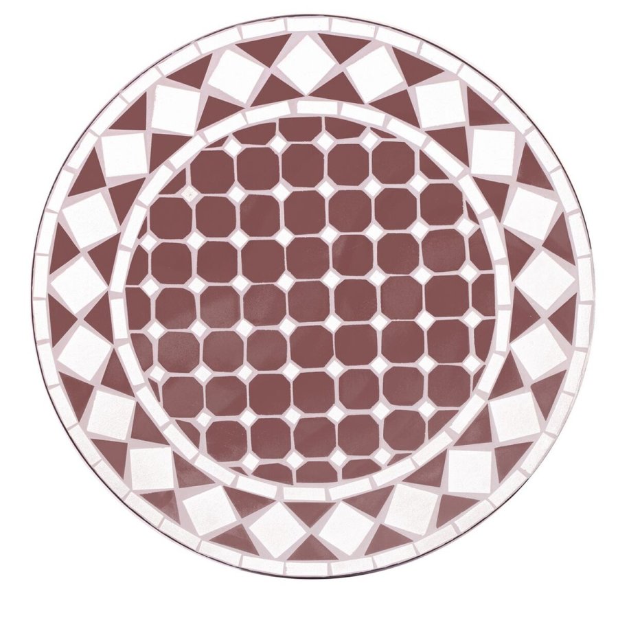 Sofabord Persea Hvid Brun Keramik 60 x 60 x 72 cm #2