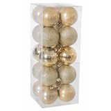 Julekugler Gylden Plastik 6 x 6 x 6 cm (20 Dele) (20 enheder) #1