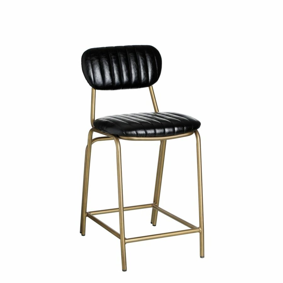 Taburet 42 x 49 x 88 cm Sort Gylden Metal Polyuretan #1