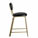 Taburet 42 x 49 x 88 cm Sort Gylden Metal Polyuretan #25
