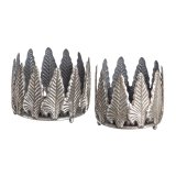 Lyseholder Slvfarvet Jern 20,5 x 20,5 x 16 cm (2 enheder) #1