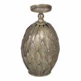 Lyseholder 15,5 x 15,5 x 28 cm Metal S�lv #1