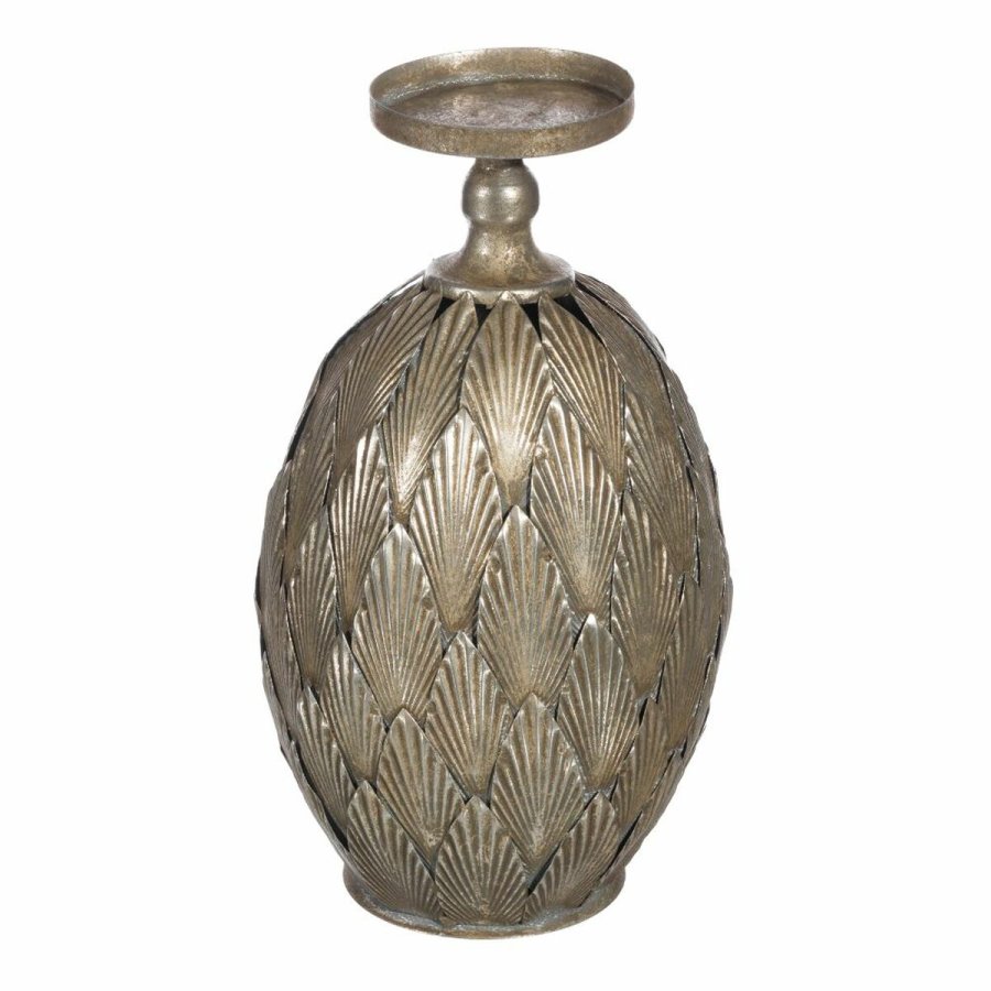 Lyseholder 15,5 x 15,5 x 28 cm Metal S�lv #1