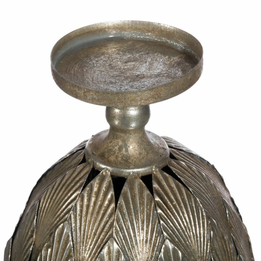 Lyseholder 15,5 x 15,5 x 28 cm Metal S�lv #4