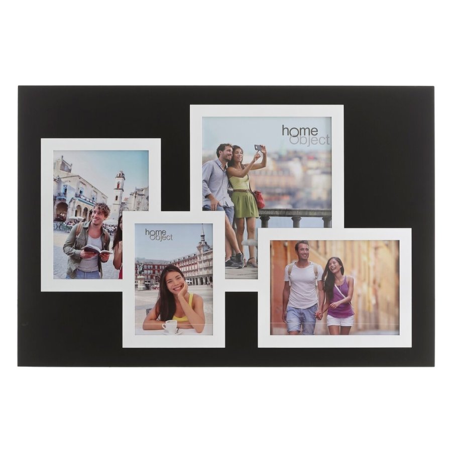 Fotoramme 62 x 1,2 x 42 cm Krystal Sort Hvid DMF #1