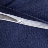 Pude MEDITERRANEO Marinebl Polyester Kvaster 45 x 10 x 45 cm #5