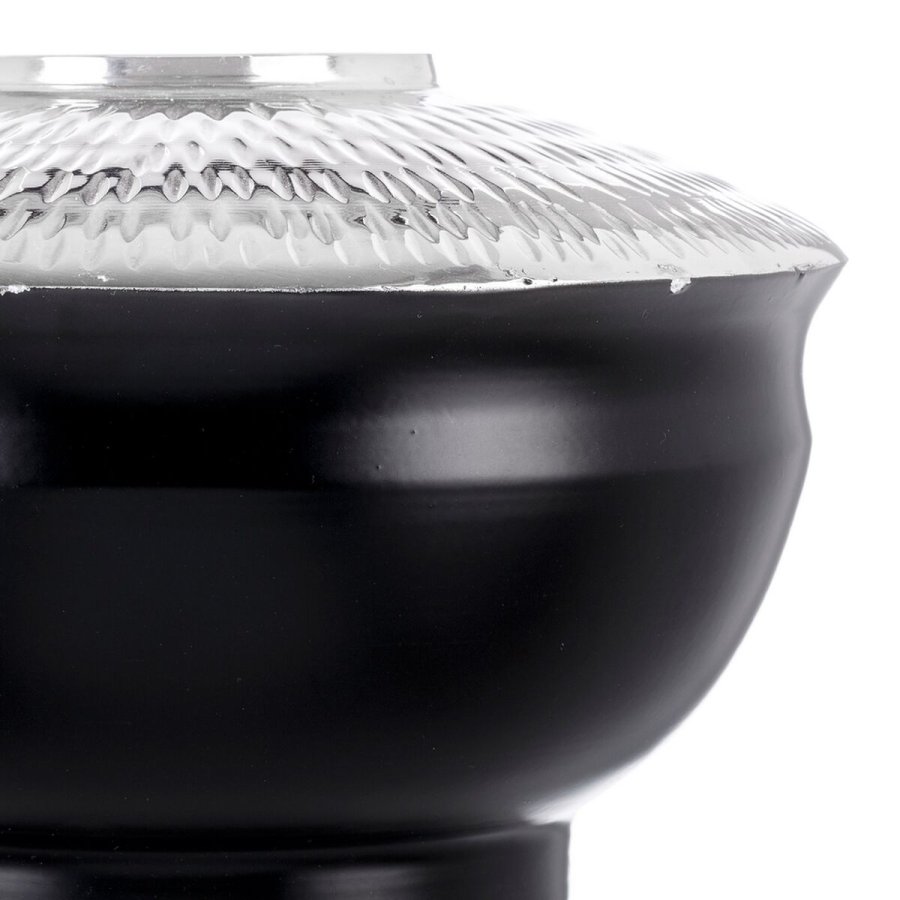 Vase 21 x 21 x 11,5 cm Sort Aluminium #2