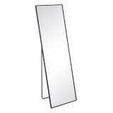Fritstende spejl Sort Aluminium Krystal 50 x 2,5 x 160 cm #1