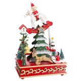 Julepynt Multifarvet Tr Gyngestol 12 x 17 x 26 cm #1