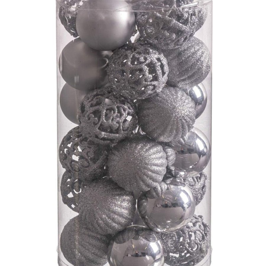 Julekugler Slvfarvet Plastik 5 x 5 x 5 cm (30 enheder) #5