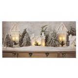 Maleri Jul Multifarvet Tr Lrred 60 x 30 x 1,8 cm #1