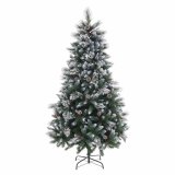 Juletr Hvid Rd Grn PVC Metal Polyetylen snefald 210 cm #1
