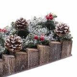 Julelys Holder Hvid Rd Grn Natur Tr Krystal Plastik 30 x 15 cm #9