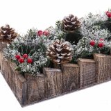 Julelys Holder Hvid Rd Grn Natur Tr Krystal Plastik 30 x 15 cm #13
