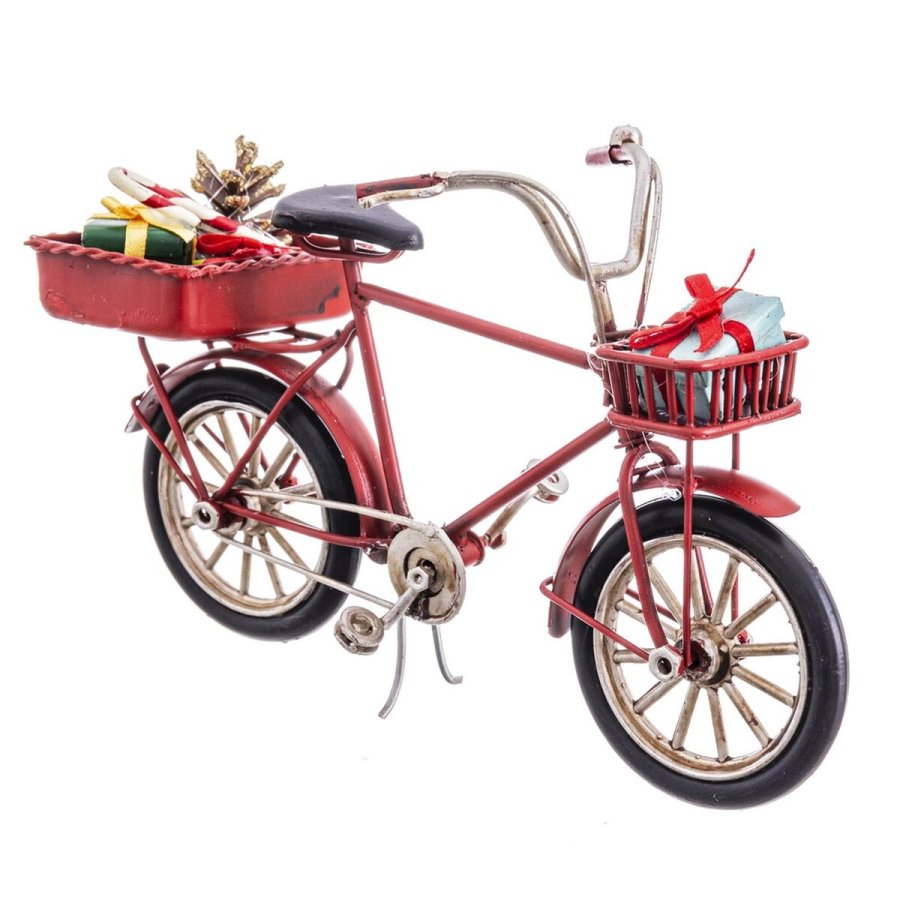 Julepynt Rd Multifarvet Metal Cykel 16 x 6,5 x 9,5 cm #1