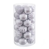 Julekugler Slvfarvet Plastik 6 x 6 x 6 cm (30 enheder) #1