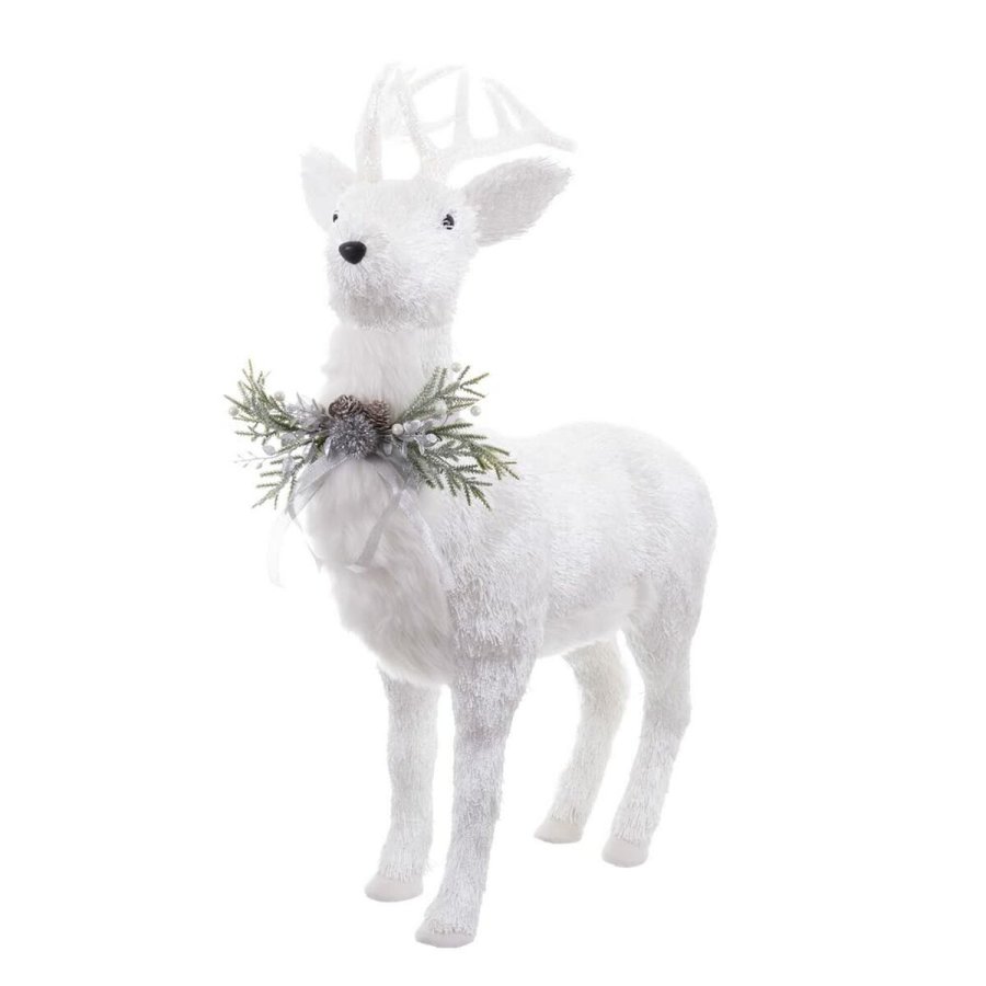 Julepynt Hvid Polyfoam Hjort 73 x 33 x 108 cm #1