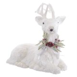 Julepynt Hvid Polyfoam Hjort 60 x 37 x 63 cm #1