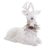 Julepynt Hvid Polyfoam Hjort 60 x 37 x 63 cm #13