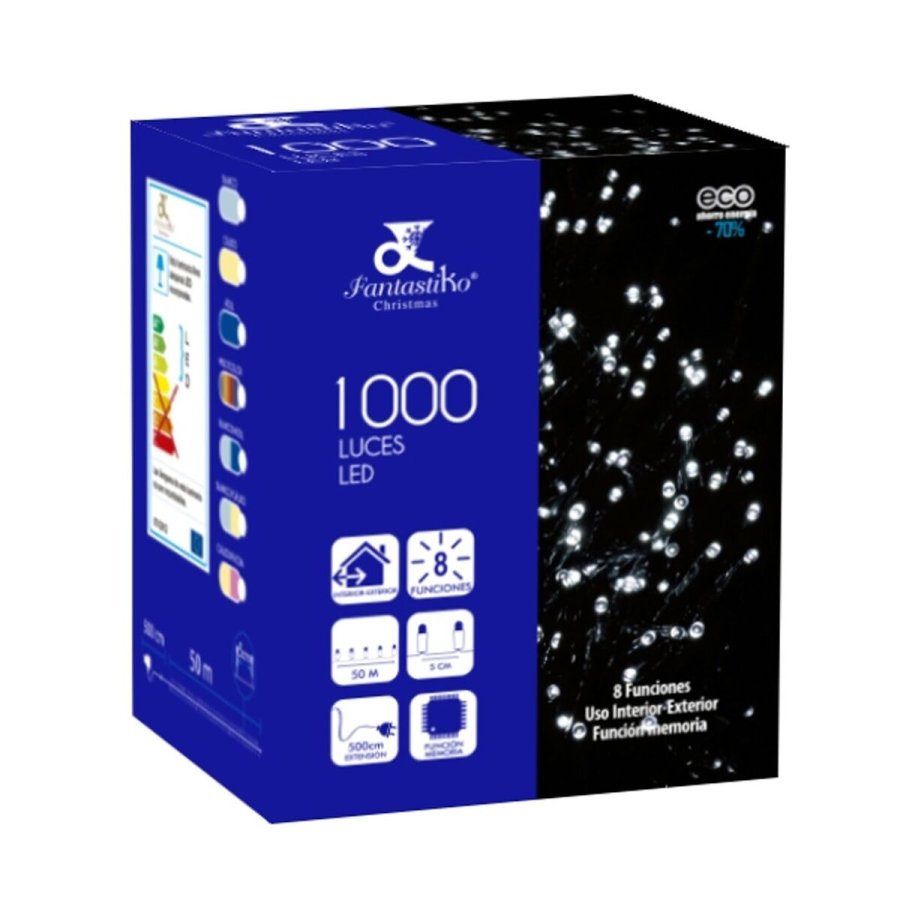 LED guirlande 6 W Hvid Varm hvid 50 m 25 X 20 X 18 CM #1