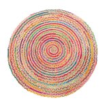 Tppe 120 x 120 x 1 cm Multifarvet Jute #1