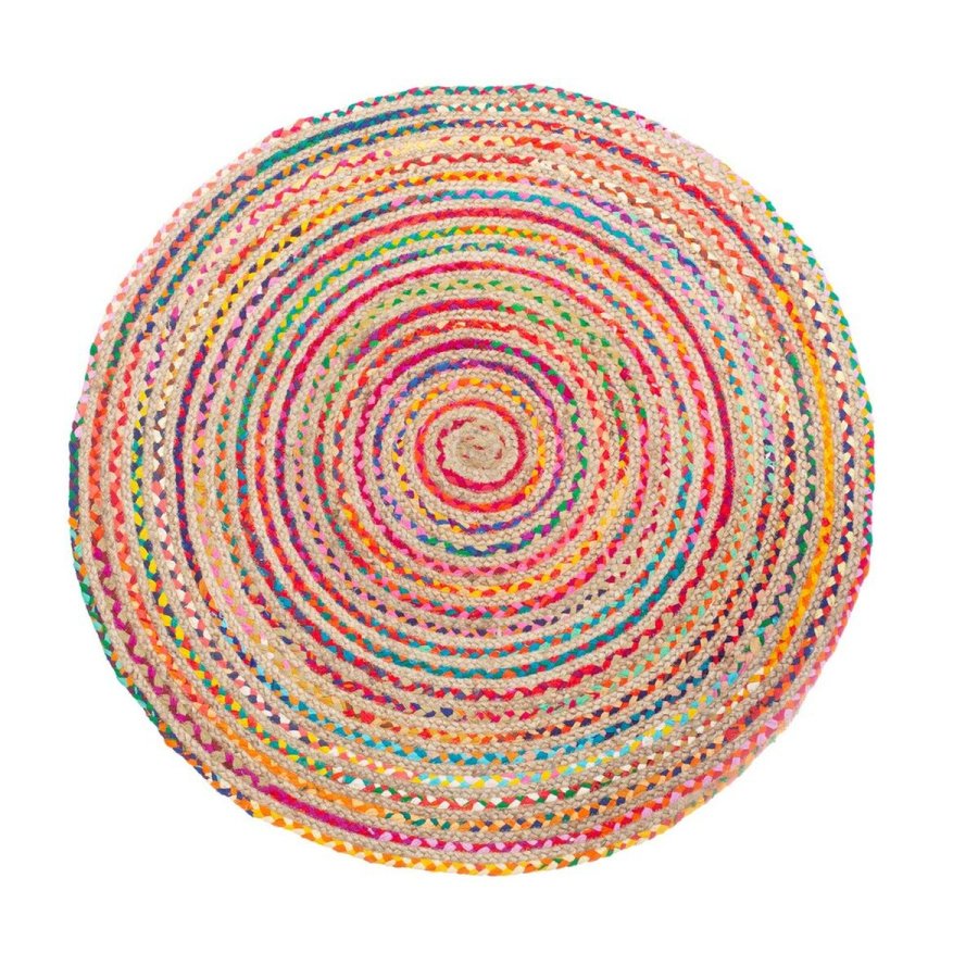Tppe 120 x 120 x 1 cm Multifarvet Jute #1