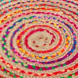 Tppe 120 x 120 x 1 cm Multifarvet Jute #5