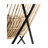 Lnestol 76 x 76 x 87 cm Natur Sort Naturlig fiber #5