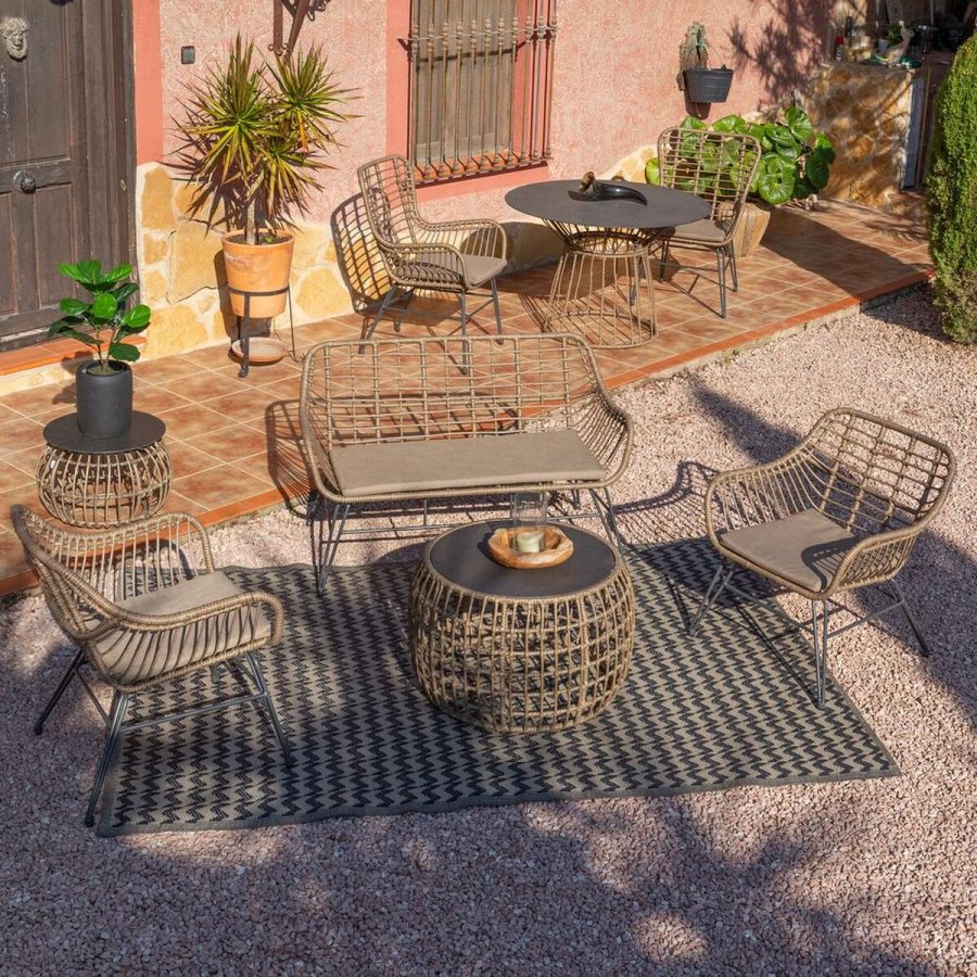 have Ariki 121 x 62 x 76 cm syntetisk spanskr�r St�l Grafit #4