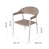 Vrtni stol Nadia Biscuit Aluminium #2