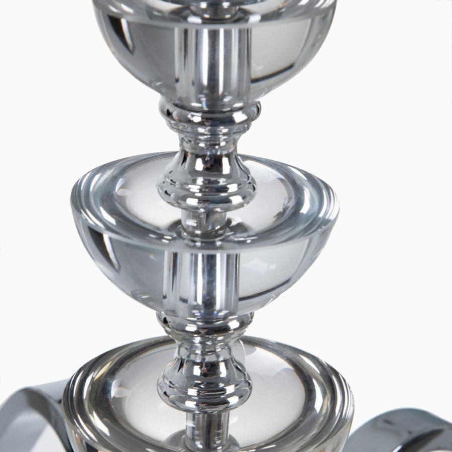 Loftslampe 63,5 x 60,5 x 91 cm Krystal Metal Slv #5