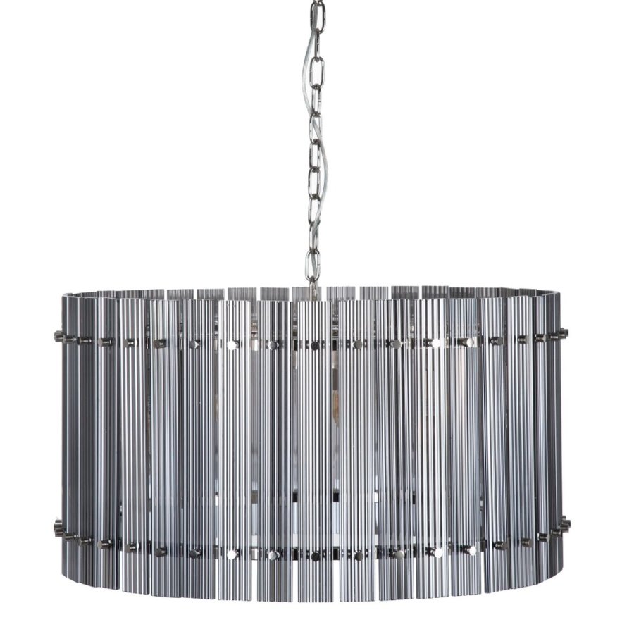 Loftslampe 76 x 76 x 39 cm Krystal Metal Slv #1