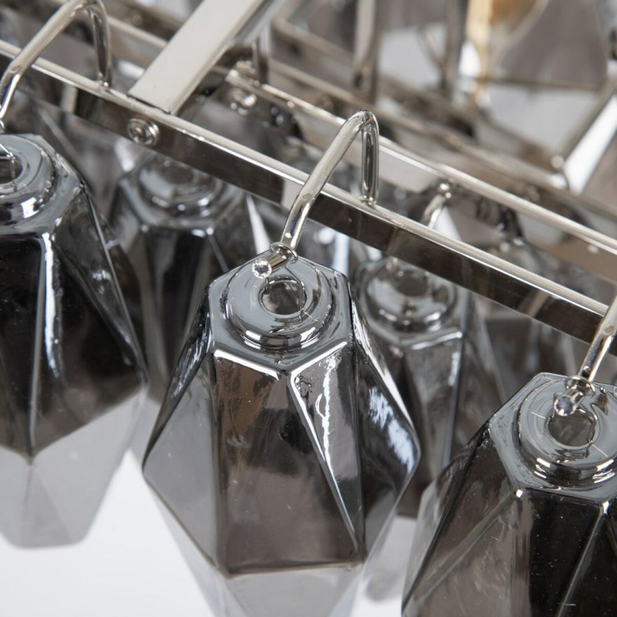 Loftslampe 58 x 58 x 44 cm Krystal Metal Slv #4