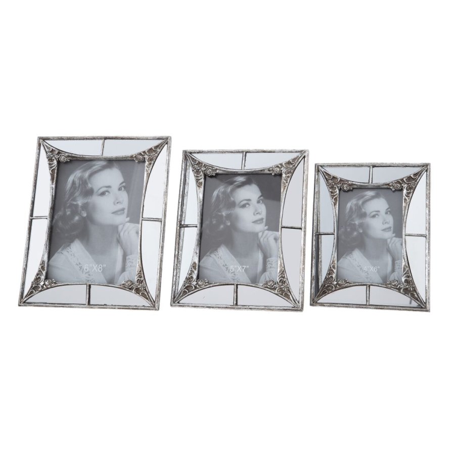 Fotoramme Slvfarvet Krystal Polyesterharpisk 10 x 15 cm 17 X 2,1 X 22 CM #5