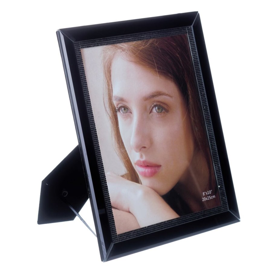 Fotoramme Krystal 25,5 x 1,5 x 30,5 cm Sort Traditionel #1