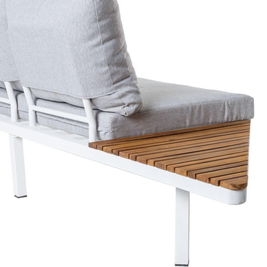 Havesofa Saskia Hvid Tr� Aluminium 260 x 70 x 70 cm #2