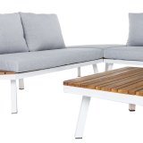 Havesofa Saskia Hvid Tr� Aluminium 260 x 70 x 70 cm #3