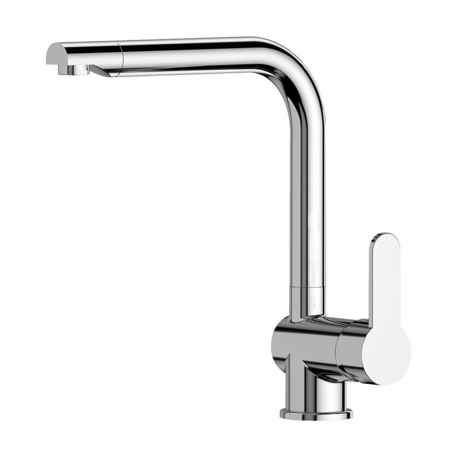Hane med blandingsbatteri EDM 01126 Calella Slvfarvet Rustfrit stl Kobber Zink Vask #1