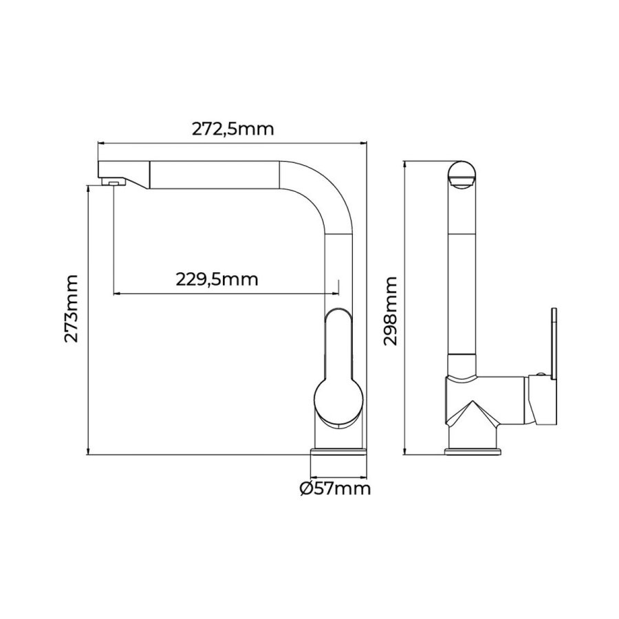 Hane med blandingsbatteri EDM 01126 Calella Slvfarvet Rustfrit stl Kobber Zink Vask #2