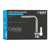 Hane med blandingsbatteri EDM 01126 Calella Slvfarvet Rustfrit stl Kobber Zink Vask #3