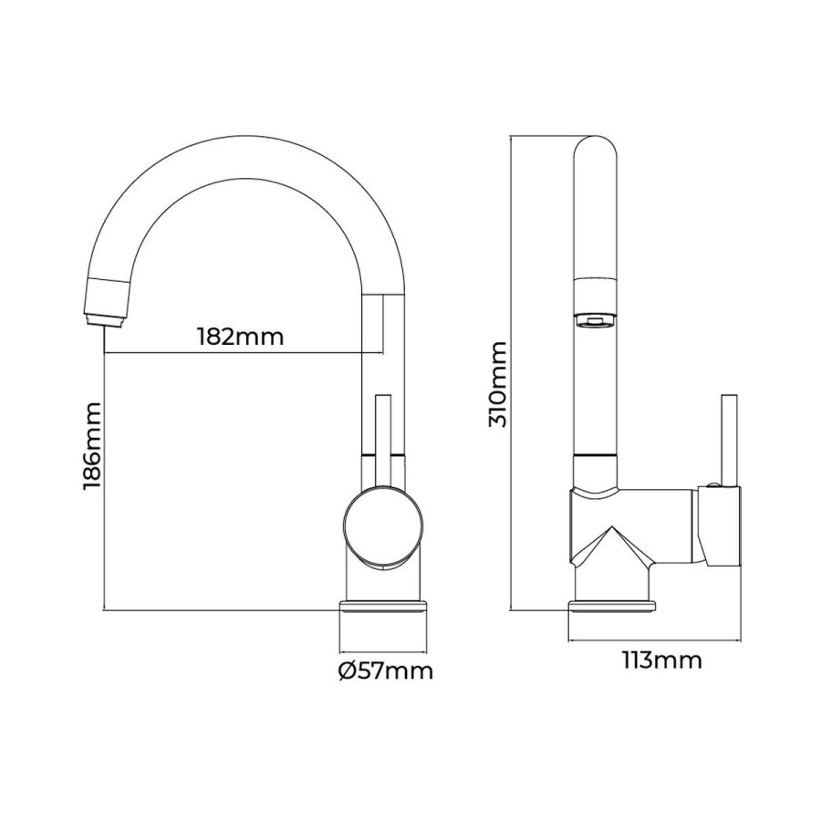 Hane med blandingsbatteri EDM 01127  a7200-x Slvfarvet Rustfrit stl Kobber Zink Vask #2