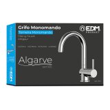 Hane med blandingsbatteri EDM 01127  a7200-x Slvfarvet Rustfrit stl Kobber Zink Vask #3