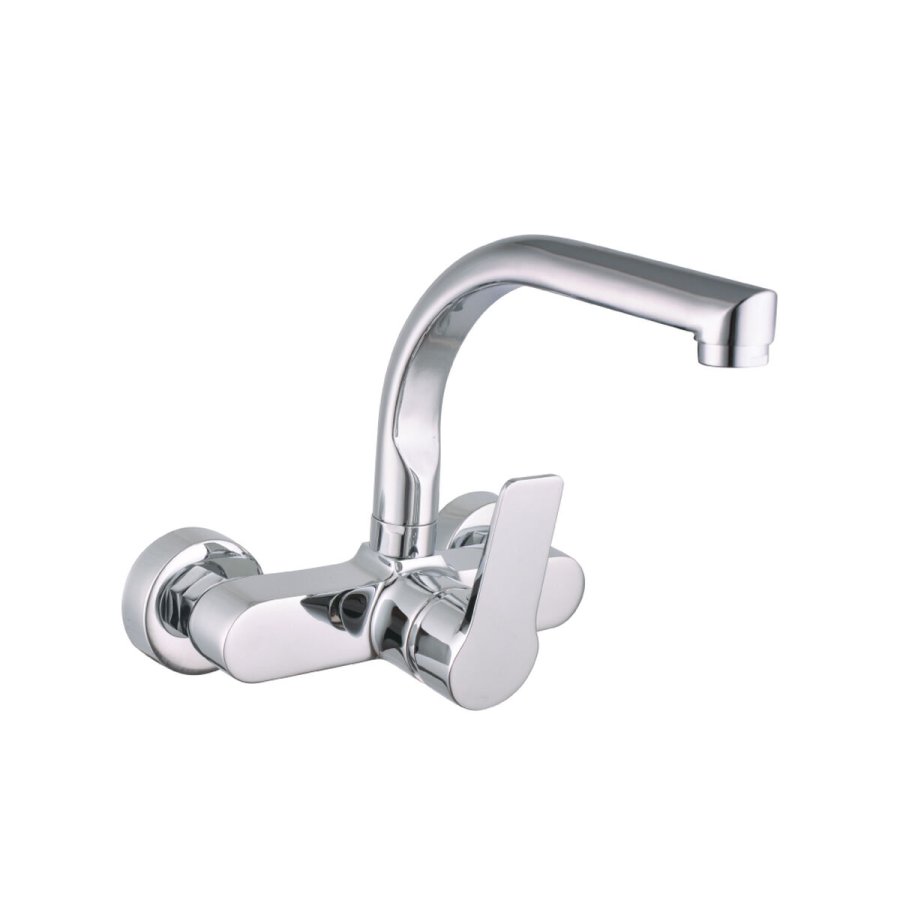 Hane med blandingsbatteri EDM 01145 Slvfarvet Rustfrit stl Kobber Zink 21 x 19 cm #1