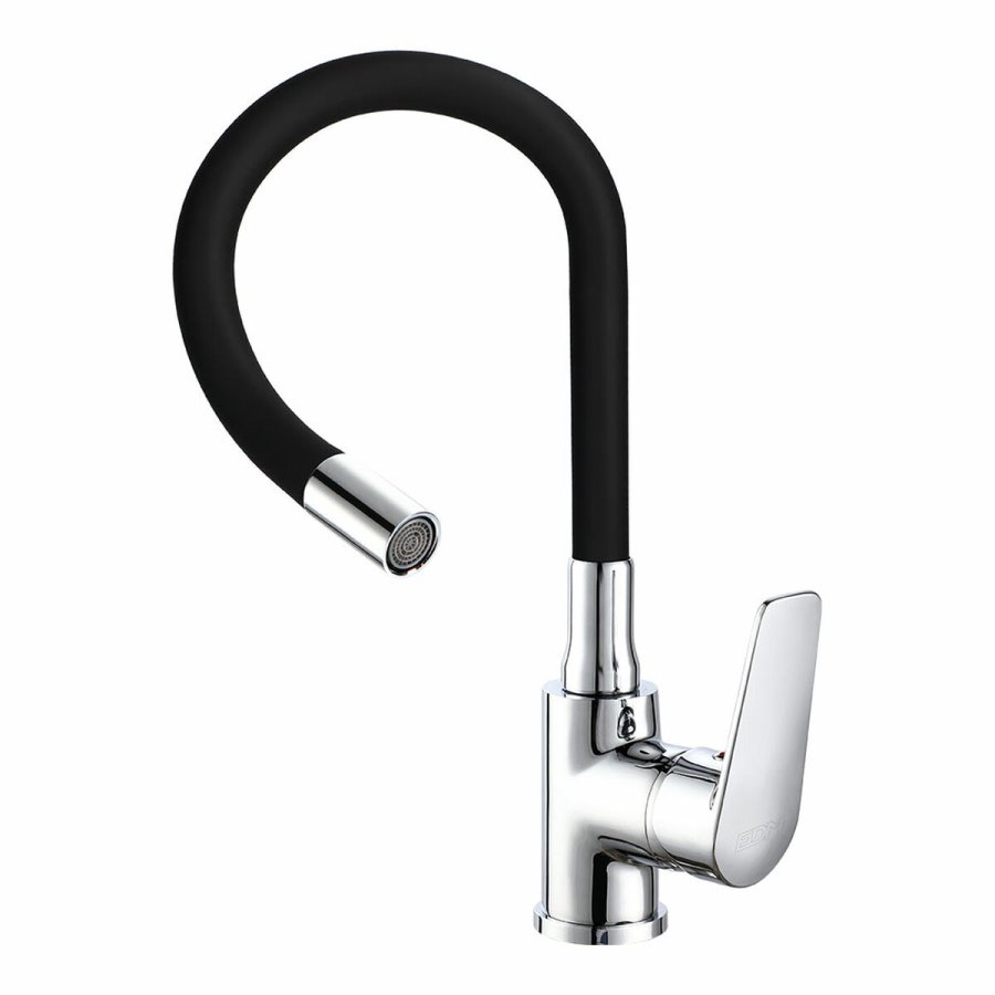 Hane med blandingsbatteri EDM 01155 Baiona Sort Kobber Zink Fleksibel Kkken #3