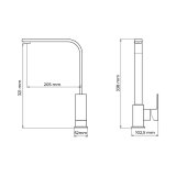 Hane med blandingsbatteri EDM 01194 Getaria Slvfarvet Rustfrit stl Kobber Zink 5,2 x 20,05 x 33,8 cm #2
